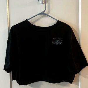 Black Cropped T-Shirt